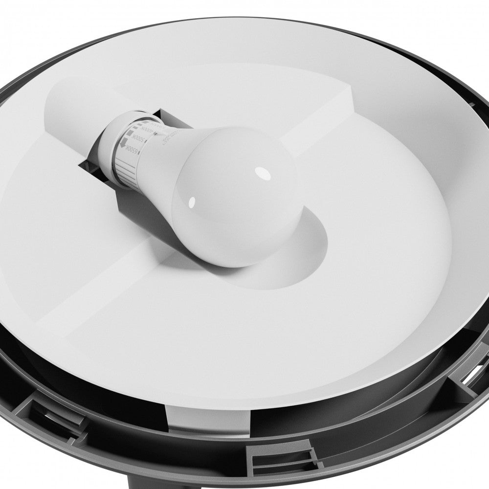 Sort Nymphea sensorlampe 230V E27 - rund, Omni, Sense, IP65, IK08