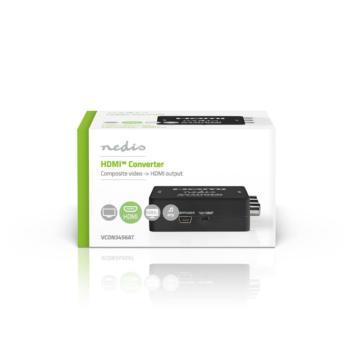 HDMI konverter - Analog AV til HDMI, Sort