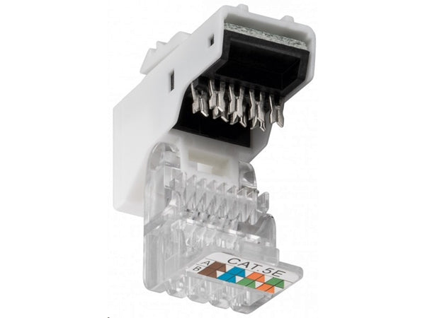 Keystone RJ45 fatning - CAT5e 100MHz uskærmet (Toolless)