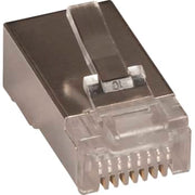 Modular plug RJ45 skærmet til stiv leder, rund kabel