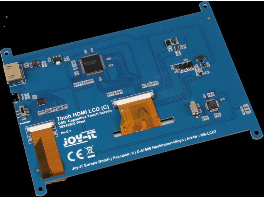 7" touch skærm til Raspberry PI (1024x600) HDMI