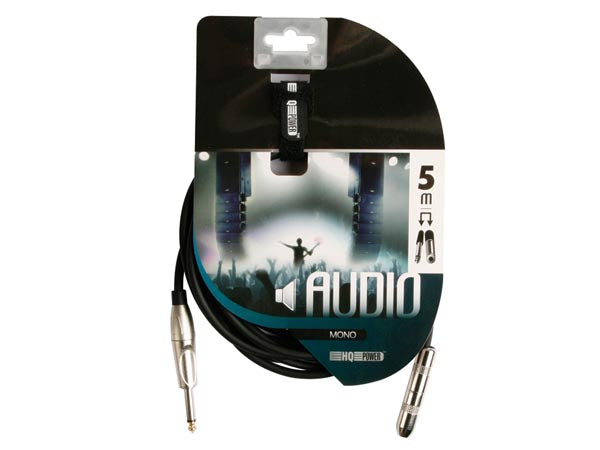 Audioforlængerkabel - 6,35mm mono JACK han/hun (5m)