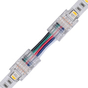 Slim samler med ledning til LED strip - 10mm, RGBW, IP20, 5V-24V