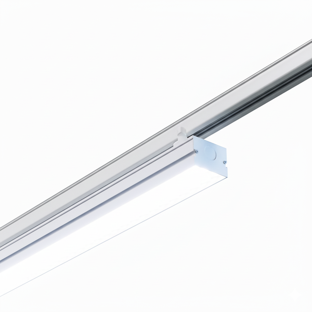 38W LED lysskinne til 3-fasede skinner, hvid, 170 lm/W, 115 cm, RA80, 6460lm