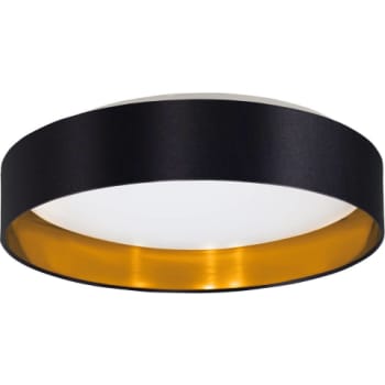 Maserlo 2 loft Ø380 sort/guld Led, 21,6W, 2500LM, 3000K