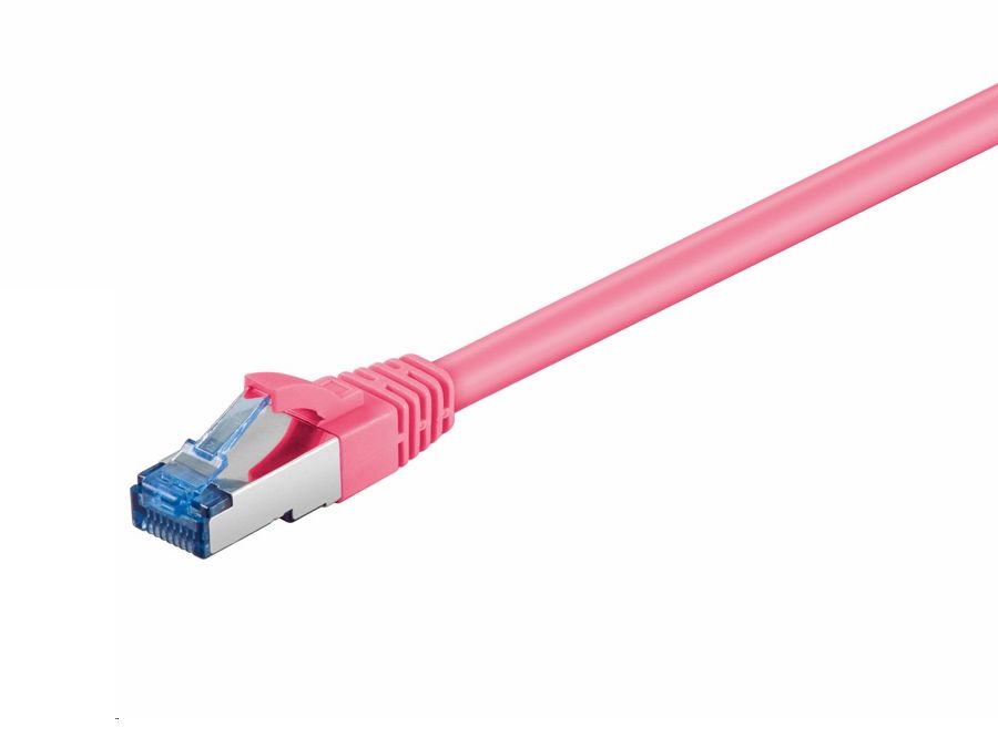 S/FTP netværkskabel - CAT6a PiMF Halogenfri, Magenta (3m)
