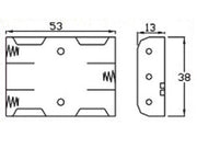 Batteriholder til 3xAAA bat. (m. 150mm ledning)