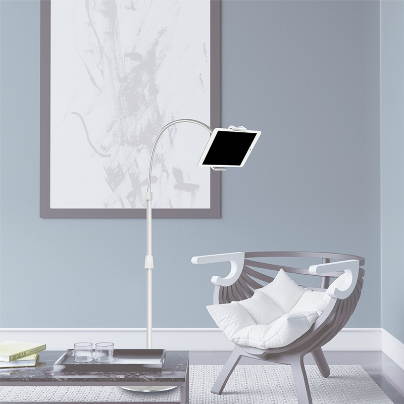 Smartphone / tablet gulvstander m. svanehals (68–173cm)