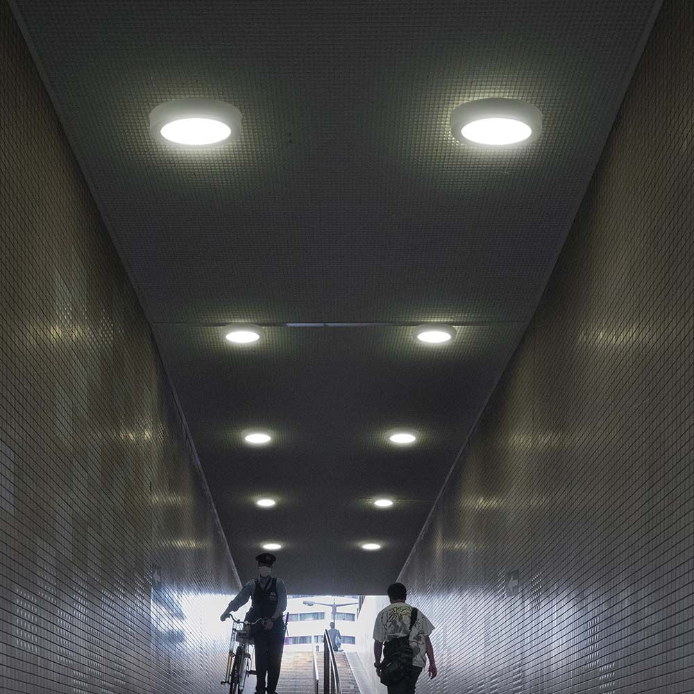 12W Panel Bagbelysning Påbygning Samsung Chip 3000K Rund RA80 5 Års Garanti