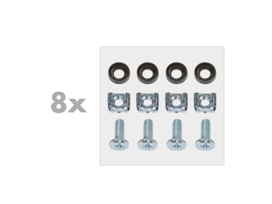 19" væg-beslag - 8U 494x360x400mm, Sort
