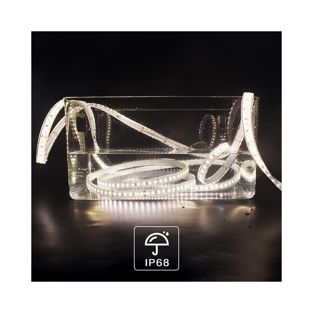 20m Vandtæt Pool LED Strip med 120 LED pr. meter, 7,5W/m, IP68, 24V, 750lm/m, RA80