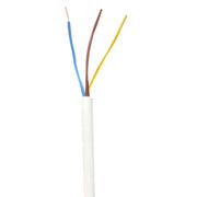 Plastkappeledning H03 VV-F 3G0,75 Hvid R100