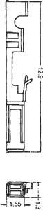 Kontaktben til NCDG stikhus - 0,08-0,25mm² 2,5A (10 stk.)