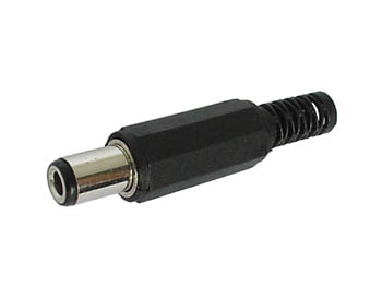 DC stik - Ø6,3/3,1mm x 10mm i plasthus