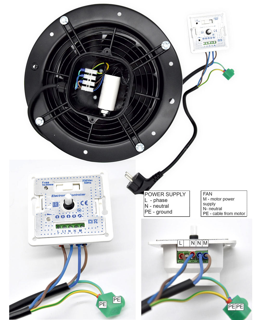 aRo AC Motor hastighedsstyring - 230Vac / 1A / 230W