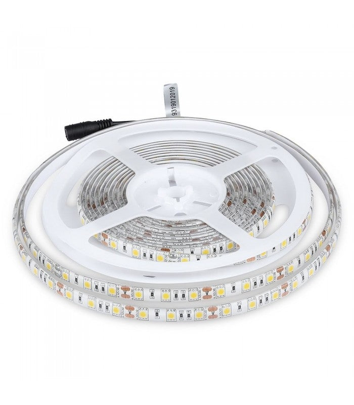 10,8W/m LED bånd 6000K, Hvid, 5 meter, 12V