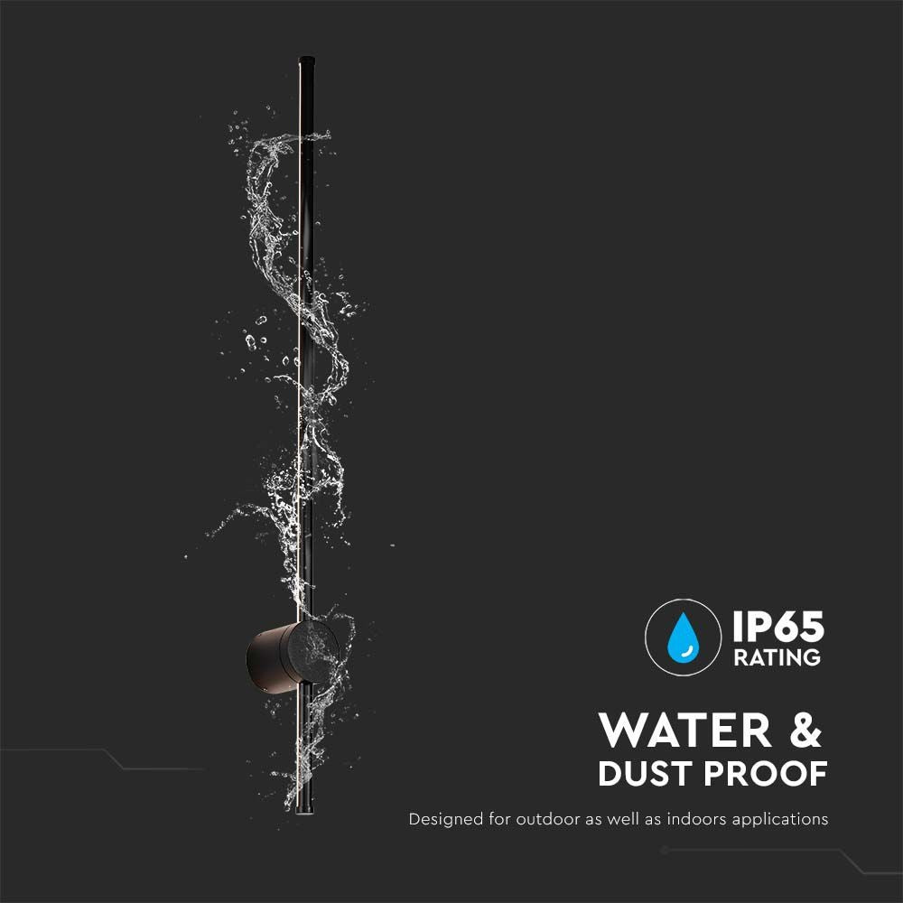 12W LED Væglampe i Sort med 3000K Lysfarve og IP65 Beskyttelse - Ideel til Udendørs Brug