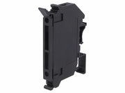 DIN-skinne sikringsholder - 5x20mm sikring, max 6,3A, Sort