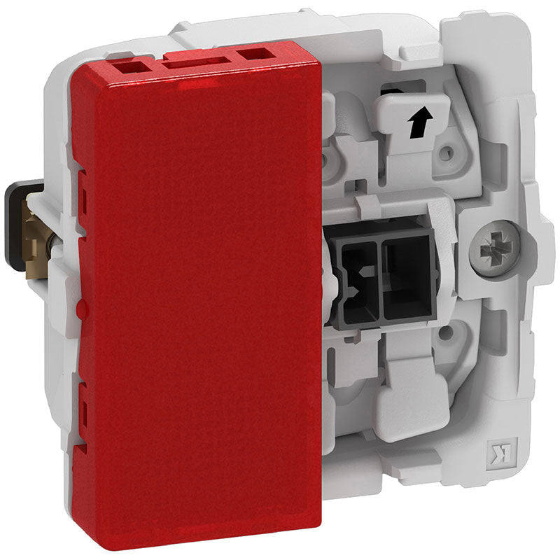 Fuga 1-pol afbryder m/LED lampe 16A uden afdækning