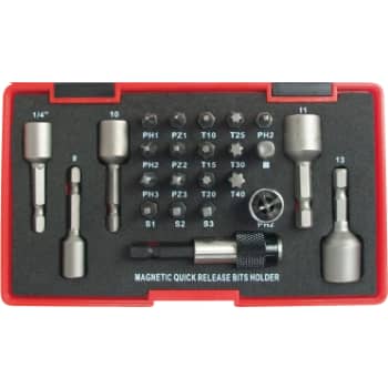 Tecos bitssæt TB024, 1/4", 24 dele