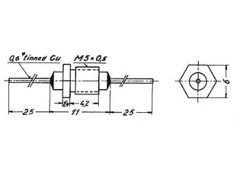 Pi-filter 0,5uH/2x1,5nF