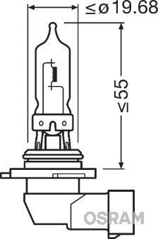 Osram original fjernlys pære 12V, 60W