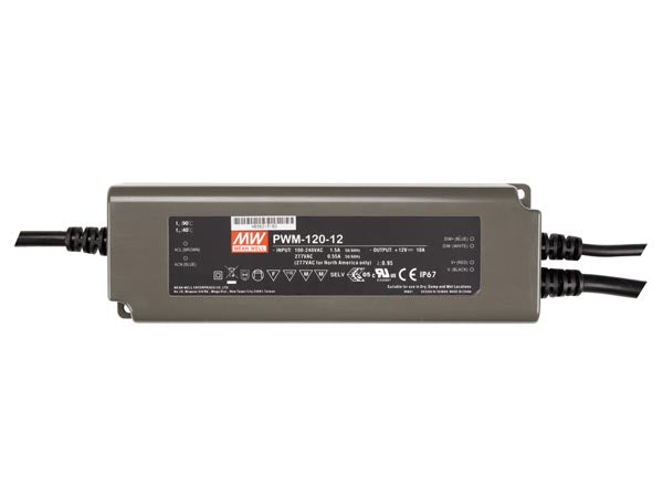 LED strømforsyning - 12Vdc, 10A, 120W (IP67)