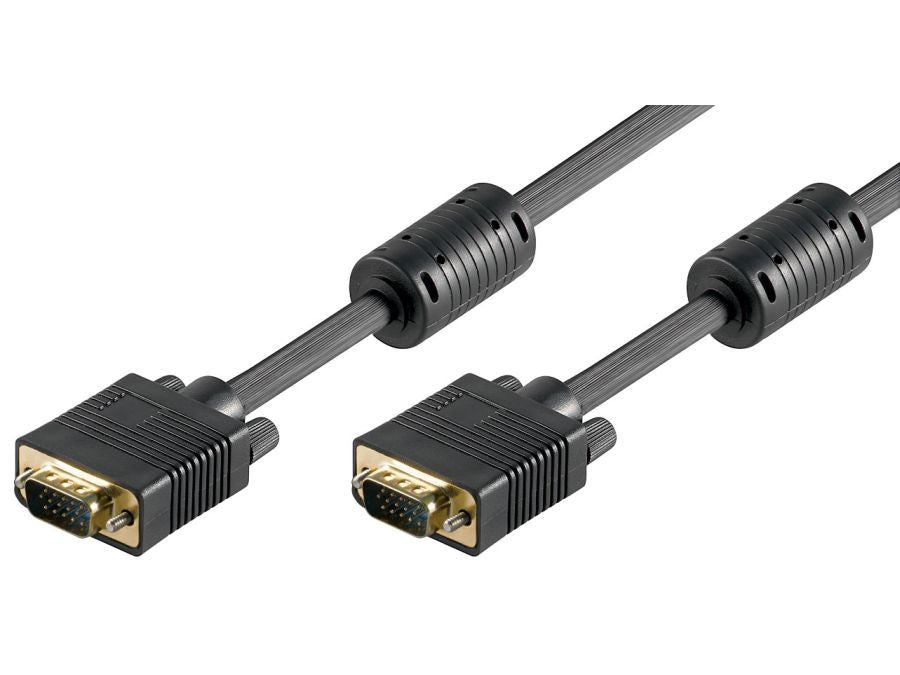 Monitorkabel - Fuld HD, SVGA, 2 x VGA han, Sort (50m)