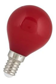 G45 LED kronepære - 240V / 1W, E14 sokkel, Rød