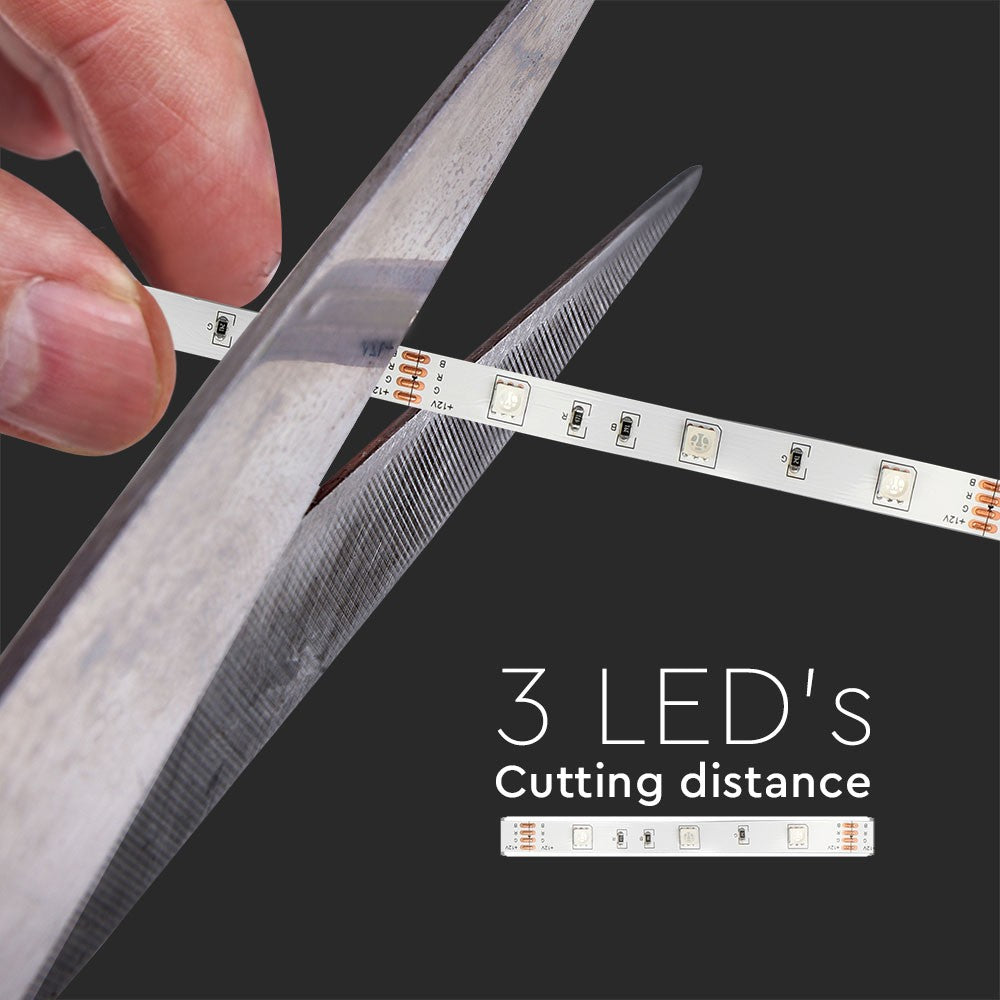 300 LED Stribelys Sæt 4.8W/m, IP20, 2x5m Rulle, RGB (EU stik)