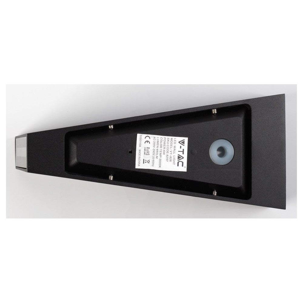 V-Tac 6W LED Udendørs Væglampe - IP65, 230V, inkl. Lyskilde (Erstatter 50W, 660lm, RA 80)