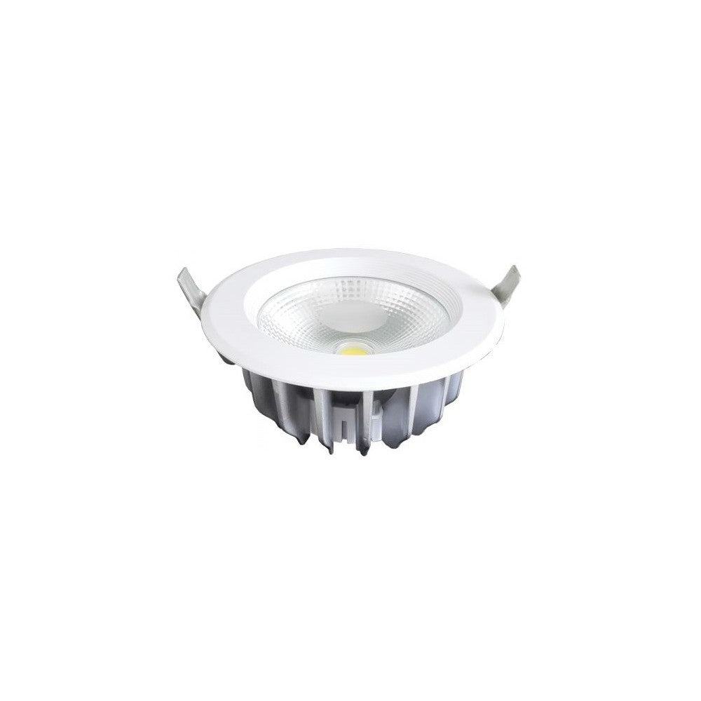 V-Tac 10W LED indbygningsspot - Erstatning for 90W - Ø12 cm hul - Ø13.5 cm mål - 230V - 1200lm - RA80