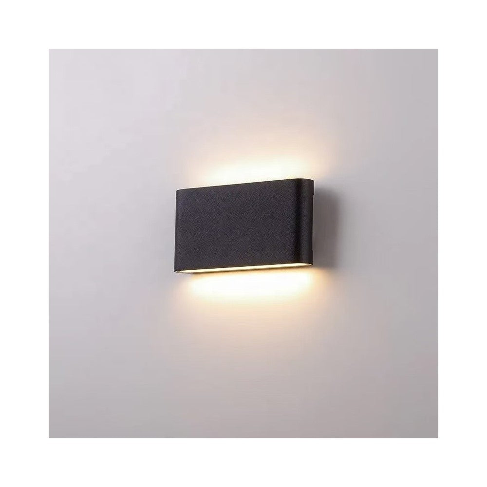 LEDlife DuoLume 12W Sort Væglampe - Op/Ned, Inde/Ude, Inkl. Lyskilde - IP65 Godkendt, 1000lm - RA 80, 230V Input