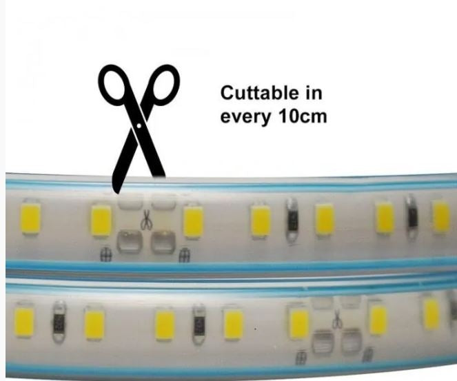 5 m. vandtæt LED strip (Type X) - 230V, IP67 6000K