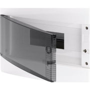 Gruppetavle 1x8 modul, hvid med røgfarvet låge, IP40