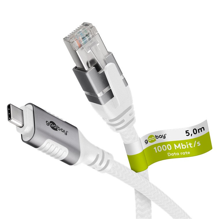 USB-C™ 3.1 til RJ45 netværkskabel, Hvid (1,5m)
