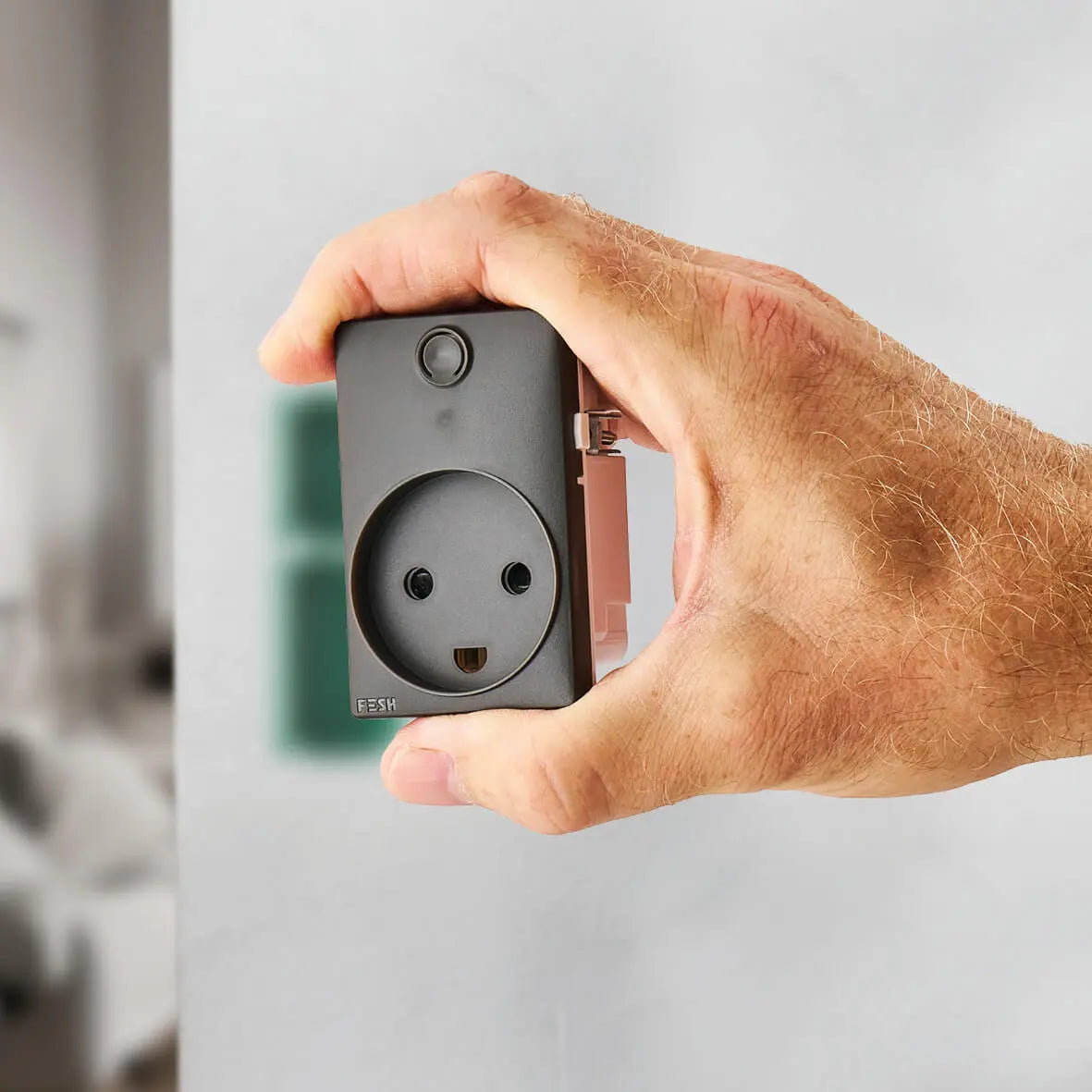 FESH SWITCH Curveline Stikudtag SMART 1,5 m/j - Koksgrå