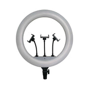 55W LED Ringlys - 18' m. 3 Telefonholdere og Fjernbetjening, 3200K-5800K, 6000lm, RA90
