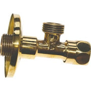 Stopventil tipoleret messing 1/2" x 1/2" med ø 56 roset