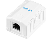 Cat.6A udtag til vægmontage - 1 x RJ45 hun, uskærmet