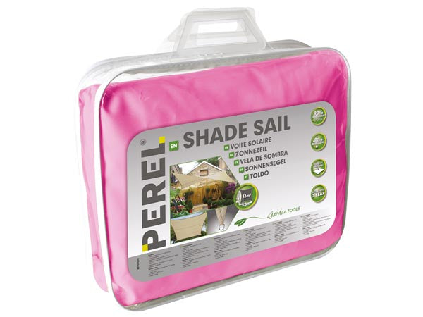 Kvadratisk solsejl - 5 x 5m, FUCHSIA