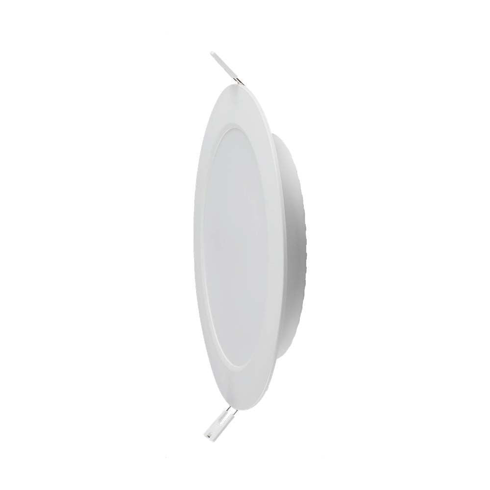V-Tac 12W LED Indbygningspanel - Ø15,5 cm Hul, Ø18 cm Mål, 230V, 1200lm, RA80