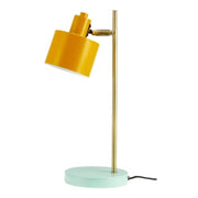 OCEAN bordlampe karry/messing/tyrkis