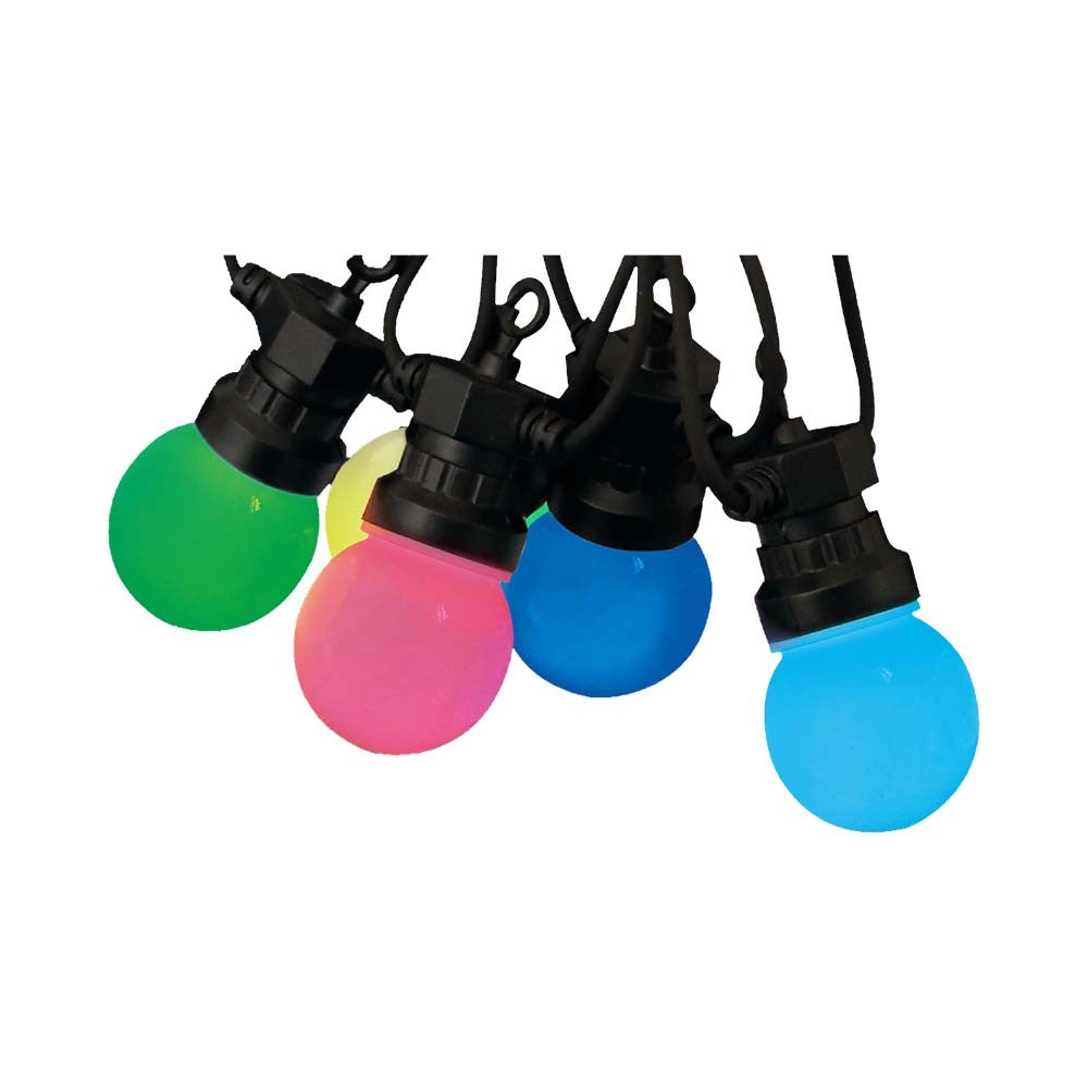 Pære LED Lyskæde - RGB, 0.5W, Fjernbetjening, EU Stik, Sæt - 30lm, 7.5W - Energibesparende lyskæde til dekorative formål