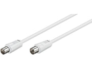 Antennekabel - COAX han/hun, 3C-2V CSS, Hvid (10m)