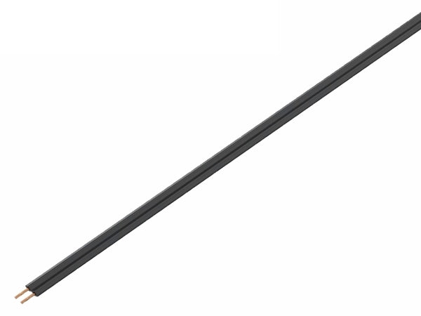 Højttalerledning, tvilling - 2x0,14mm² CU, Sort (metervare)
