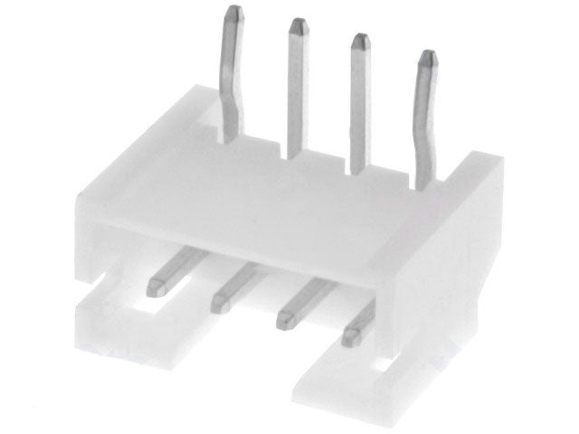 Ledning-til-print fatning - JST PH, 4pol 90°, 2mm benafst.