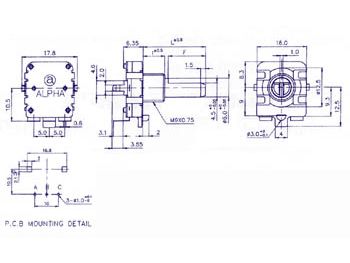 Digital potmeter - 24 pulser/rotation, 360°
