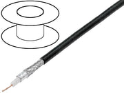 COAX kabel - H155, 50ohm, CU, Ø5,4mm, Sort (metervare)