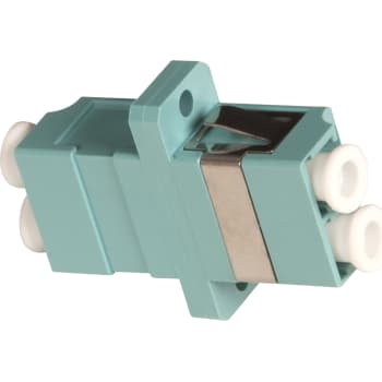 Fibermellemled LC OM3 duplex MM aqua SC footprint